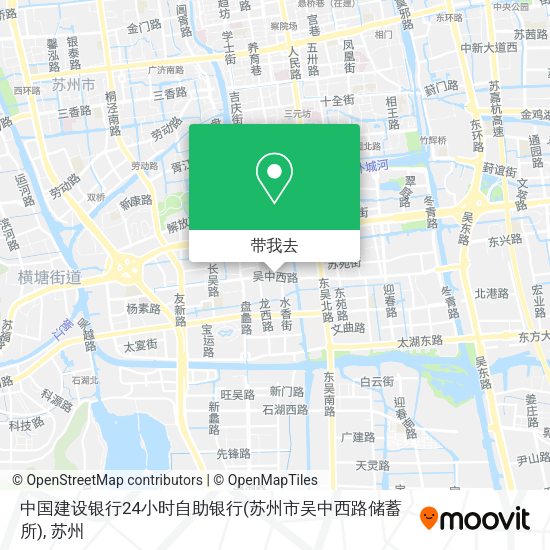 中国建设银行24小时自助银行(苏州市吴中西路储蓄所)地图