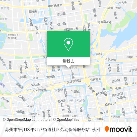 苏州市平江区平江路街道社区劳动保障服务站地图
