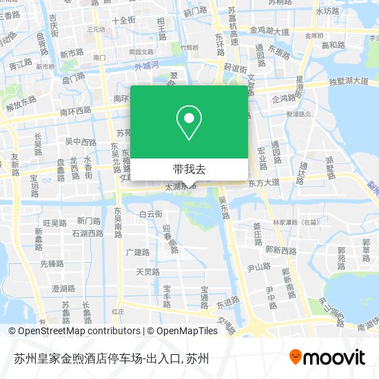 苏州皇家金煦酒店停车场-出入口地图