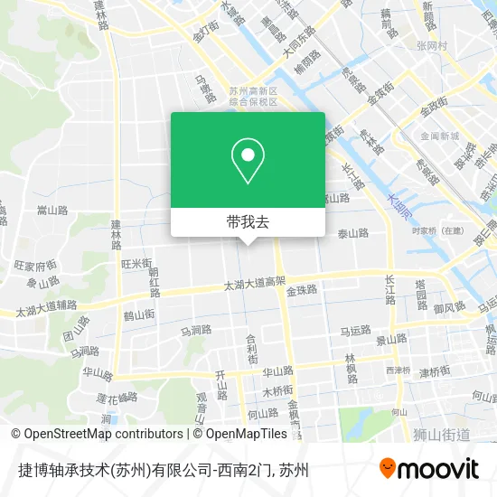 捷博轴承技术(苏州)有限公司-西南2门地图