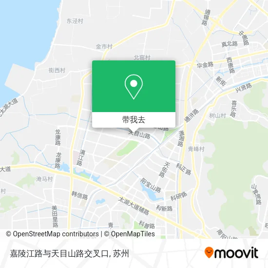 嘉陵江路与天目山路交叉口地图