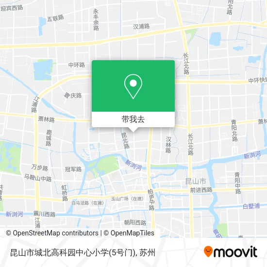 昆山市城北高科园中心小学(5号门)地图