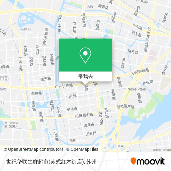 世纪华联生鲜超市(苏式红木街店)地图
