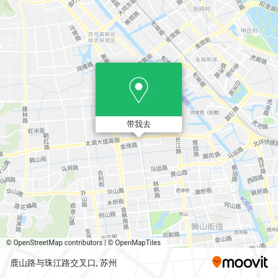 鹿山路与珠江路交叉口地图