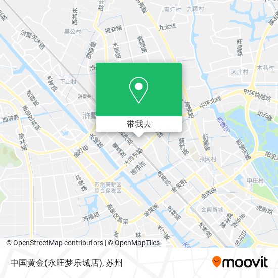 中国黄金(永旺梦乐城店)地图