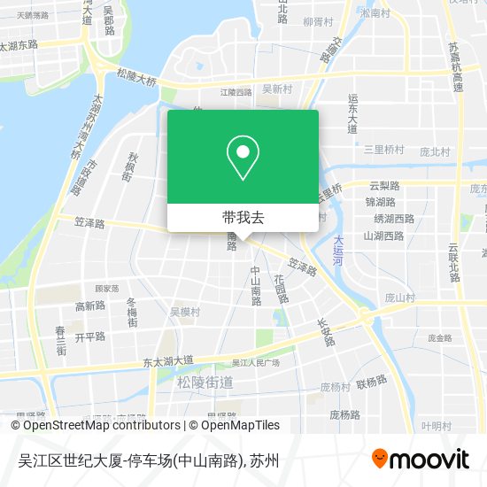 吴江区世纪大厦-停车场(中山南路)地图