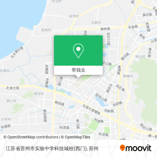 江苏省苏州市实验中学科技城校(西门)地图