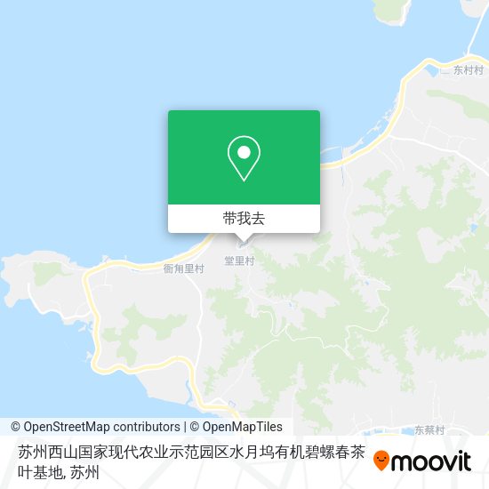 苏州西山国家现代农业示范园区水月坞有机碧螺春茶叶基地地图