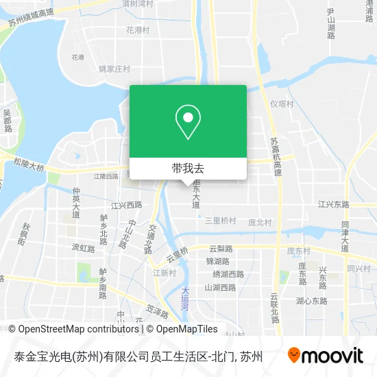泰金宝光电(苏州)有限公司员工生活区-北门地图