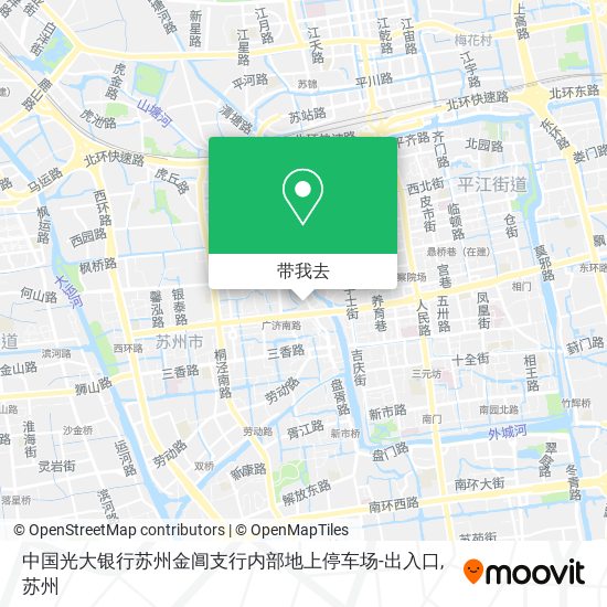 中国光大银行苏州金阊支行内部地上停车场-出入口地图