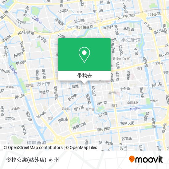 悦樘公寓(姑苏店)地图
