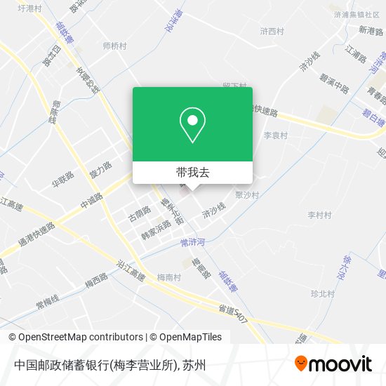 中国邮政储蓄银行(梅李营业所)地图