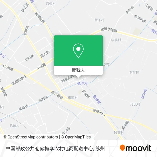 中国邮政公共仓储梅李农村电商配送中心地图