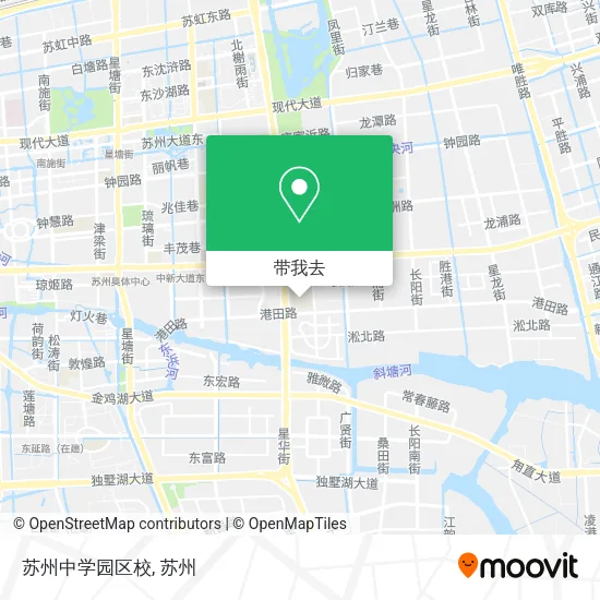 苏州中学园区校地图