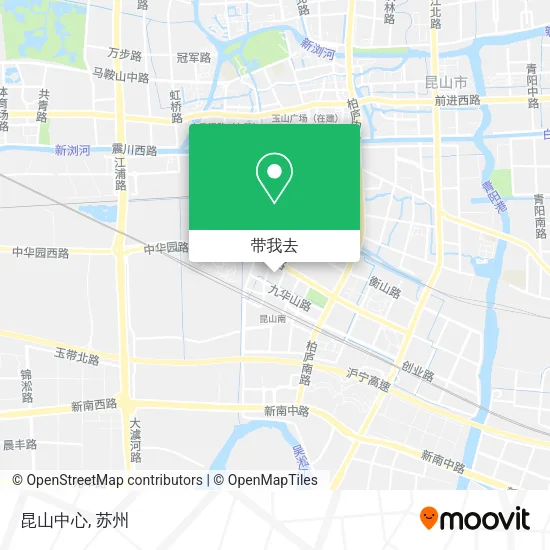 昆山中心地图