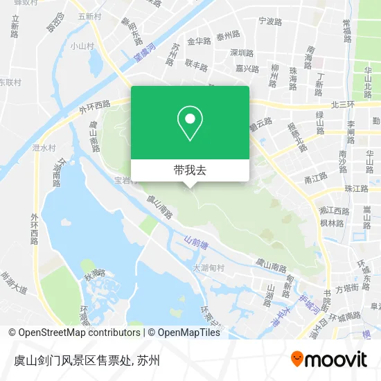 虞山剑门风景区售票处地图