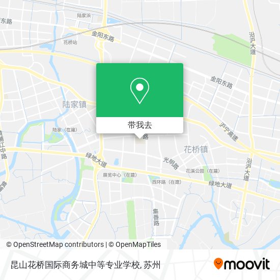 昆山花桥国际商务城中等专业学校地图
