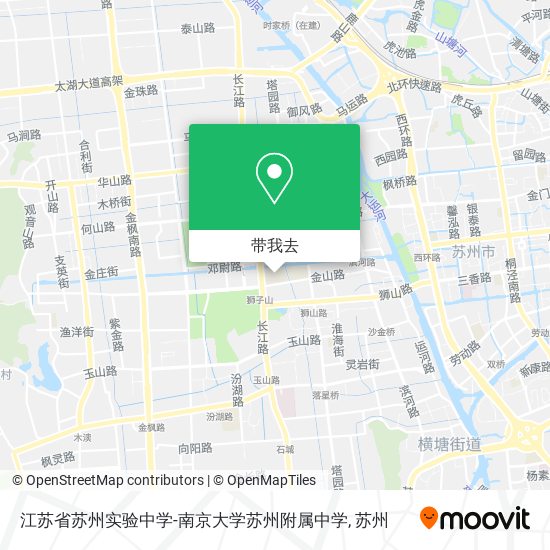 江苏省苏州实验中学-南京大学苏州附属中学地图