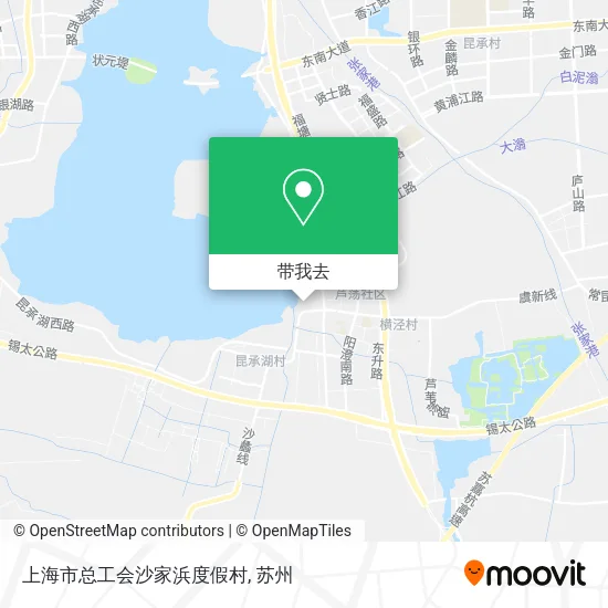 上海市总工会沙家浜度假村地图
