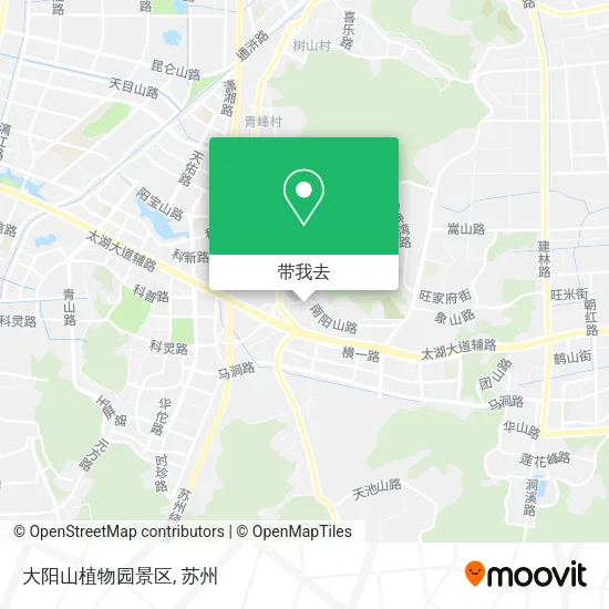 大阳山植物园景区地图
