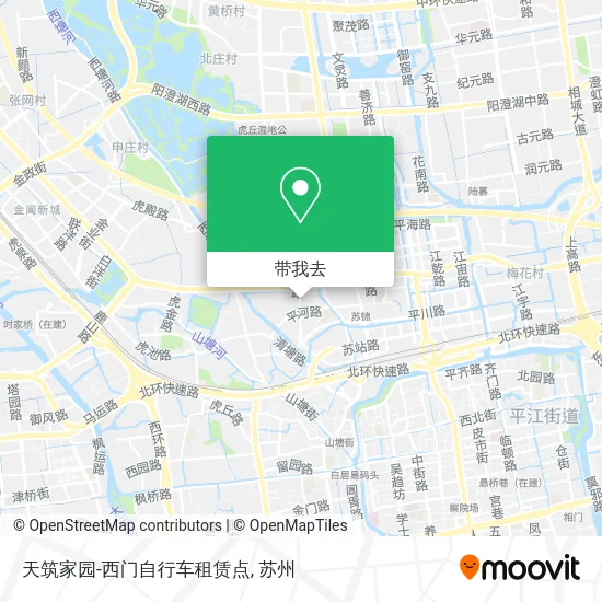 天筑家园-西门自行车租赁点地图