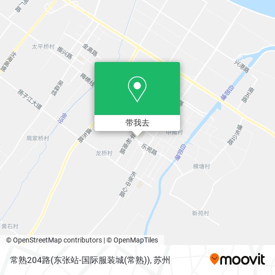 常熟204路(东张站-国际服装城(常熟))地图