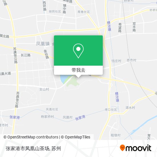 张家港市凤凰山茶场地图