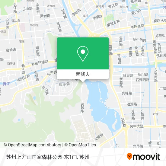 苏州上方山国家森林公园-东1门地图