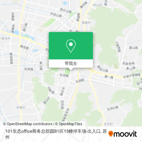 101生态office商务总部园B1区15幢停车场-出入口地图