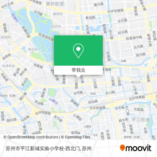 苏州市平江新城实验小学校-西北门地图