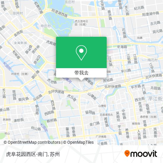 虎阜花园西区-南门地图