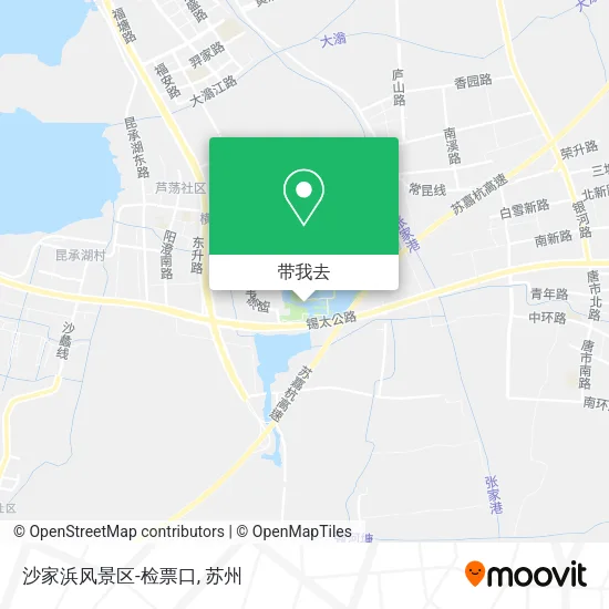 沙家浜风景区-检票口地图
