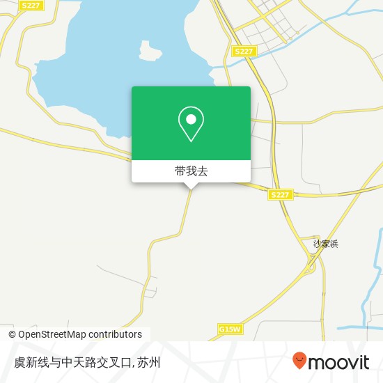 虞新线与中天路交叉口地图
