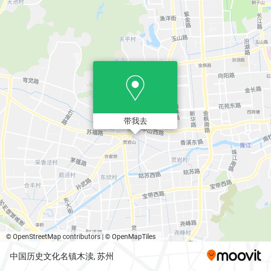 中国历史文化名镇木渎地图