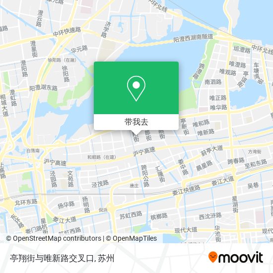 亭翔街与唯新路交叉口地图