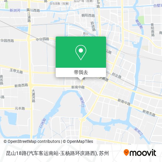 昆山18路(汽车客运南站-玉杨路环庆路西)地图