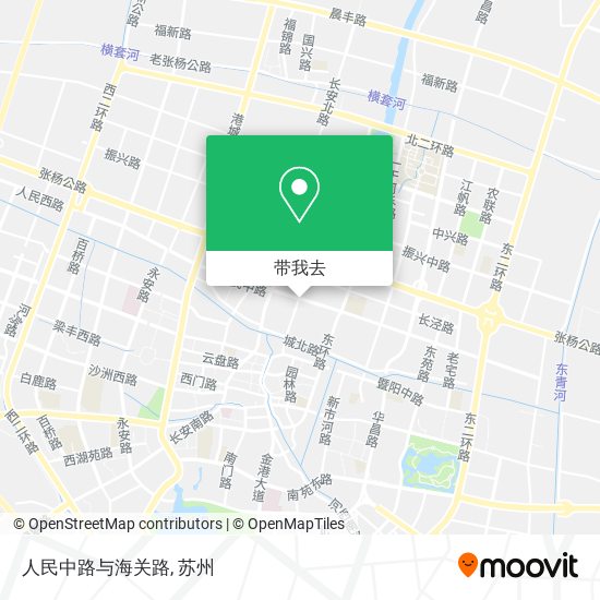 人民中路与海关路地图