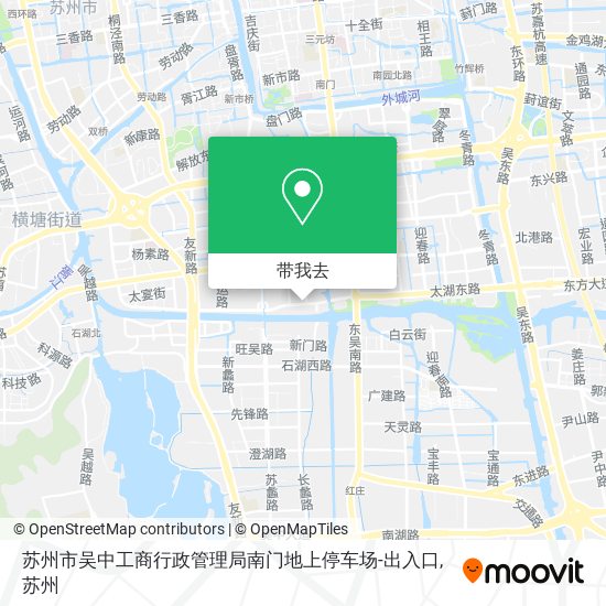苏州市吴中工商行政管理局南门地上停车场-出入口地图