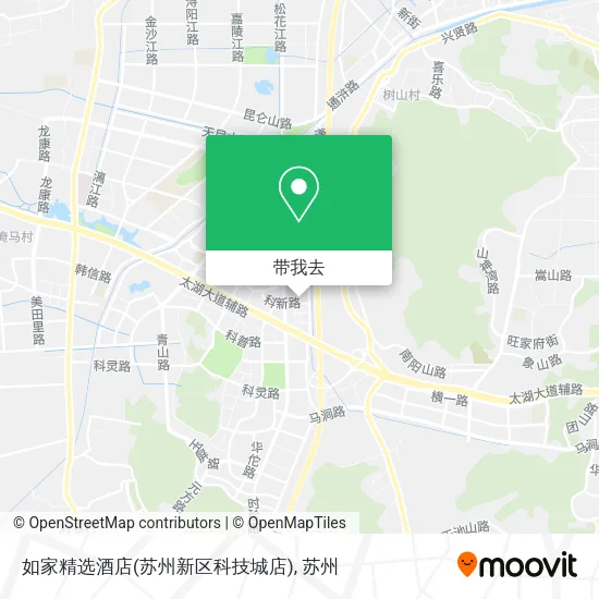 如家精选酒店(苏州新区科技城店)地图