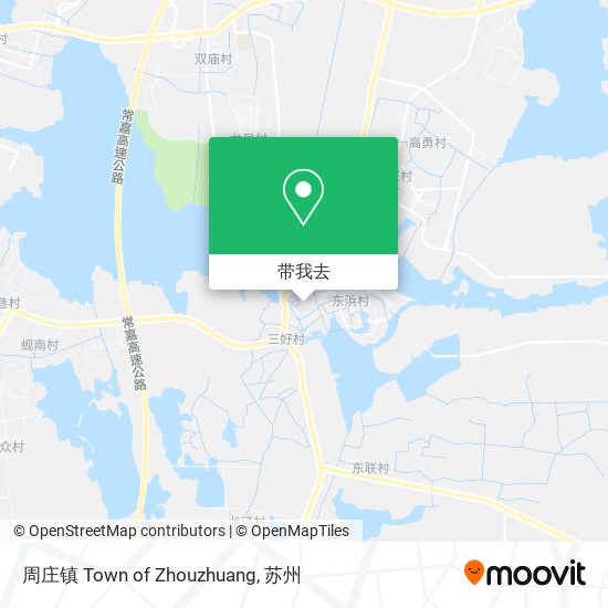 周庄镇 Town of Zhouzhuang地图