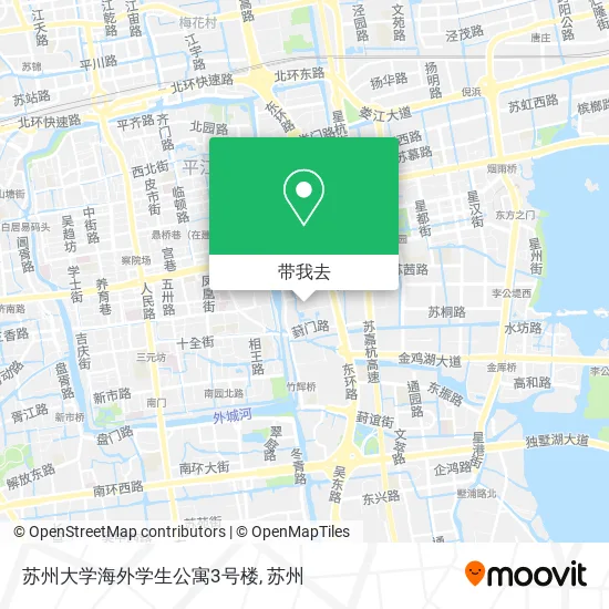 苏州大学海外学生公寓3号楼地图