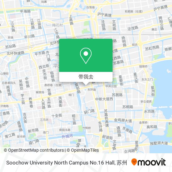 Soochow University North Campus No.16 Hall地图