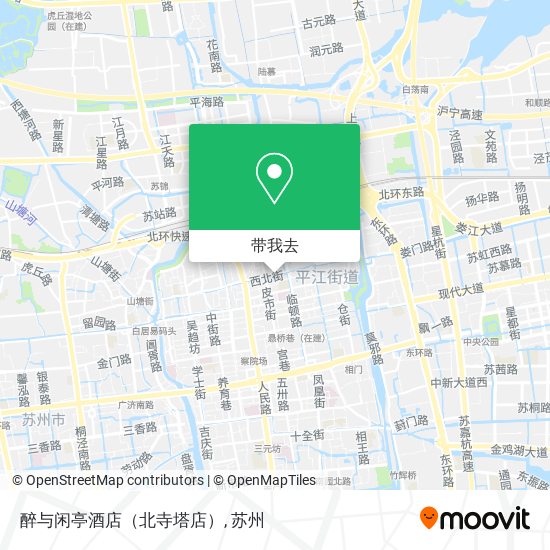 醉与闲亭酒店（北寺塔店）地图