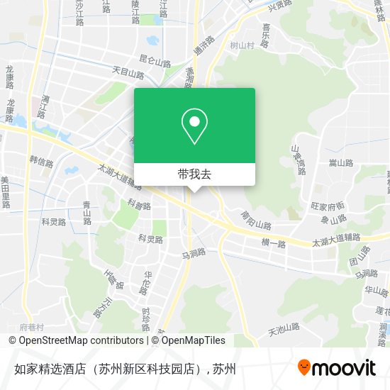 如家精选酒店（苏州新区科技园店）地图