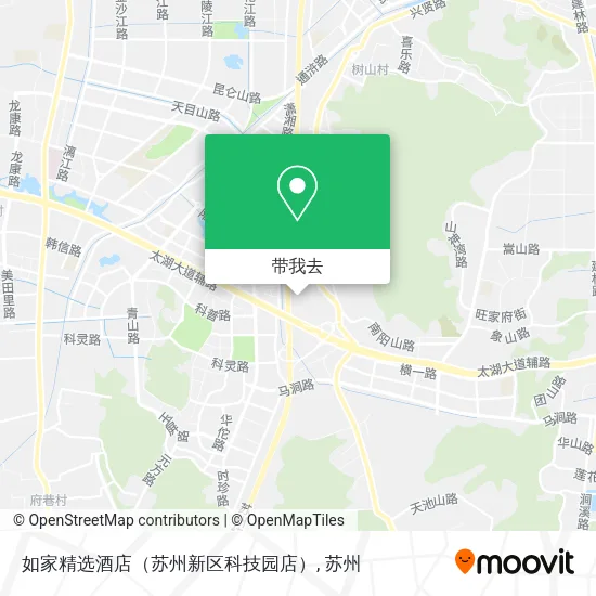 如家精选酒店（苏州新区科技园店）地图