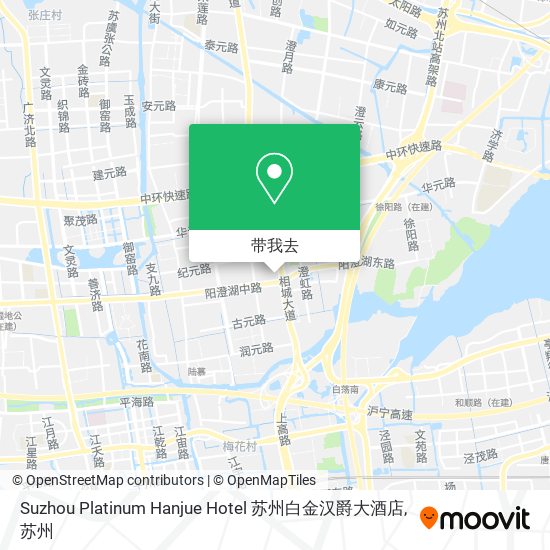 Suzhou Platinum Hanjue Hotel 苏州白金汉爵大酒店地图