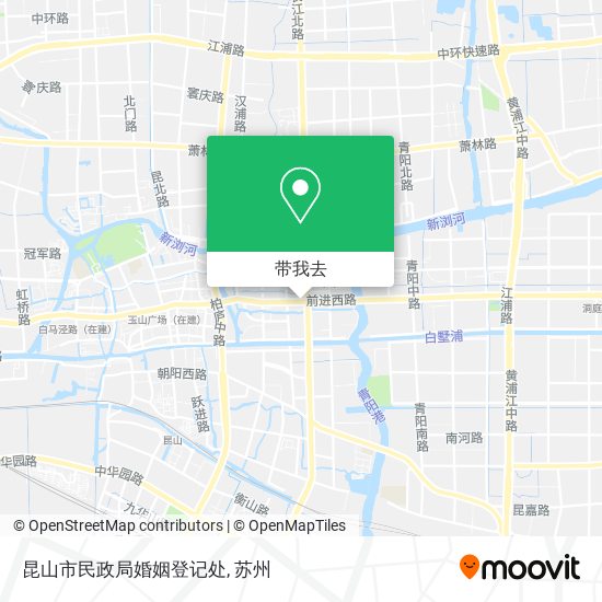 昆山市民政局婚姻登记处地图