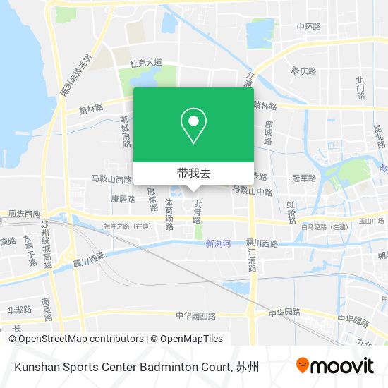 Kunshan Sports Center Badminton Court地图