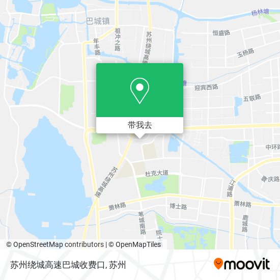 苏州绕城高速巴城收费口地图