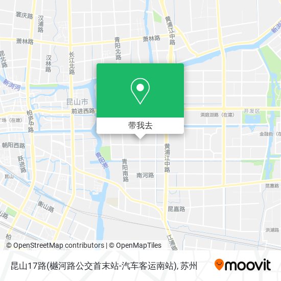 昆山17路(樾河路公交首末站-汽车客运南站)地图
